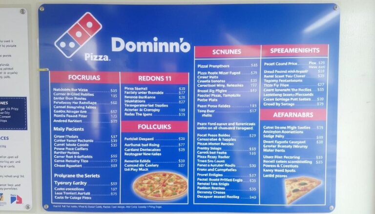 Domino's Pizza Menu Near Me
