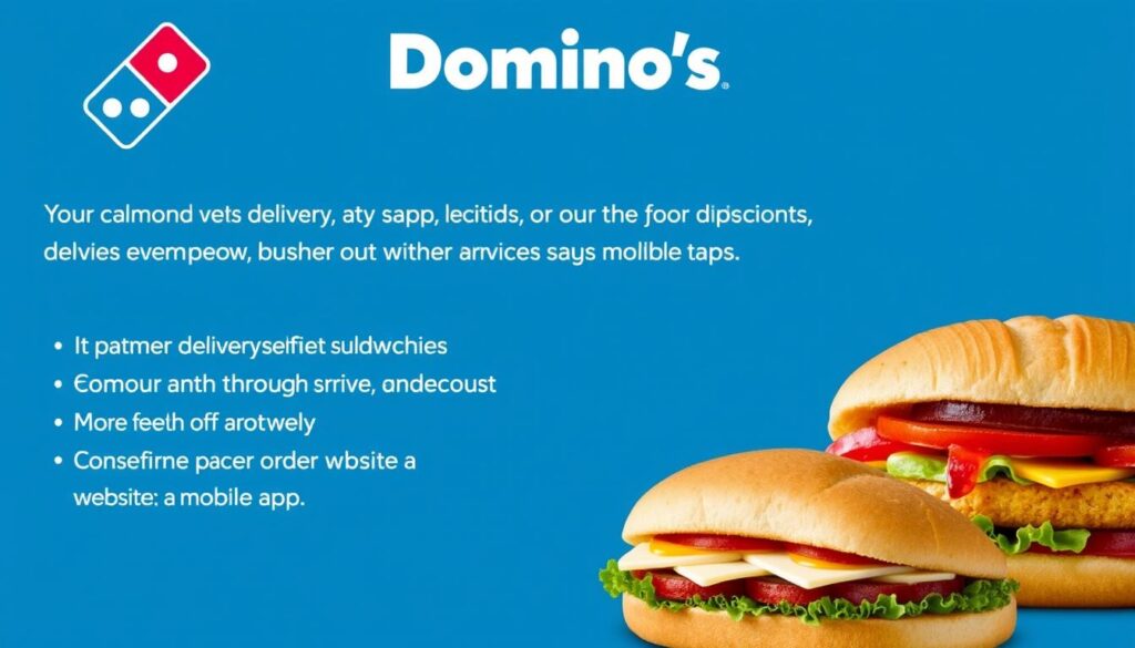 Domino's sandwich delivery options