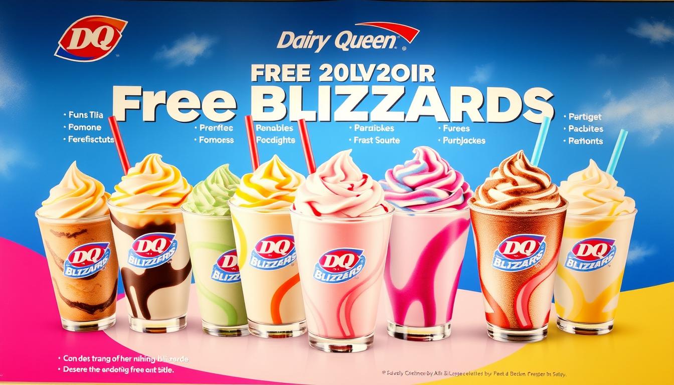dairy queen free blizzards menu
