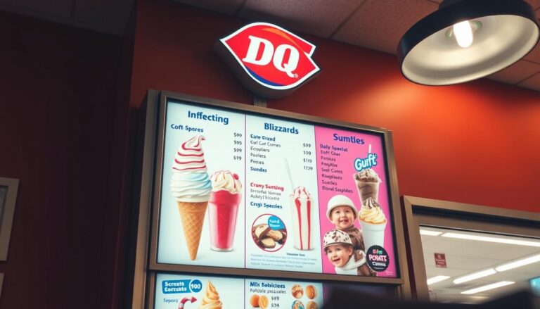 dairy queen ice cream menu