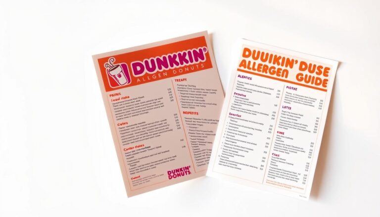 dunkin donuts allergen menu