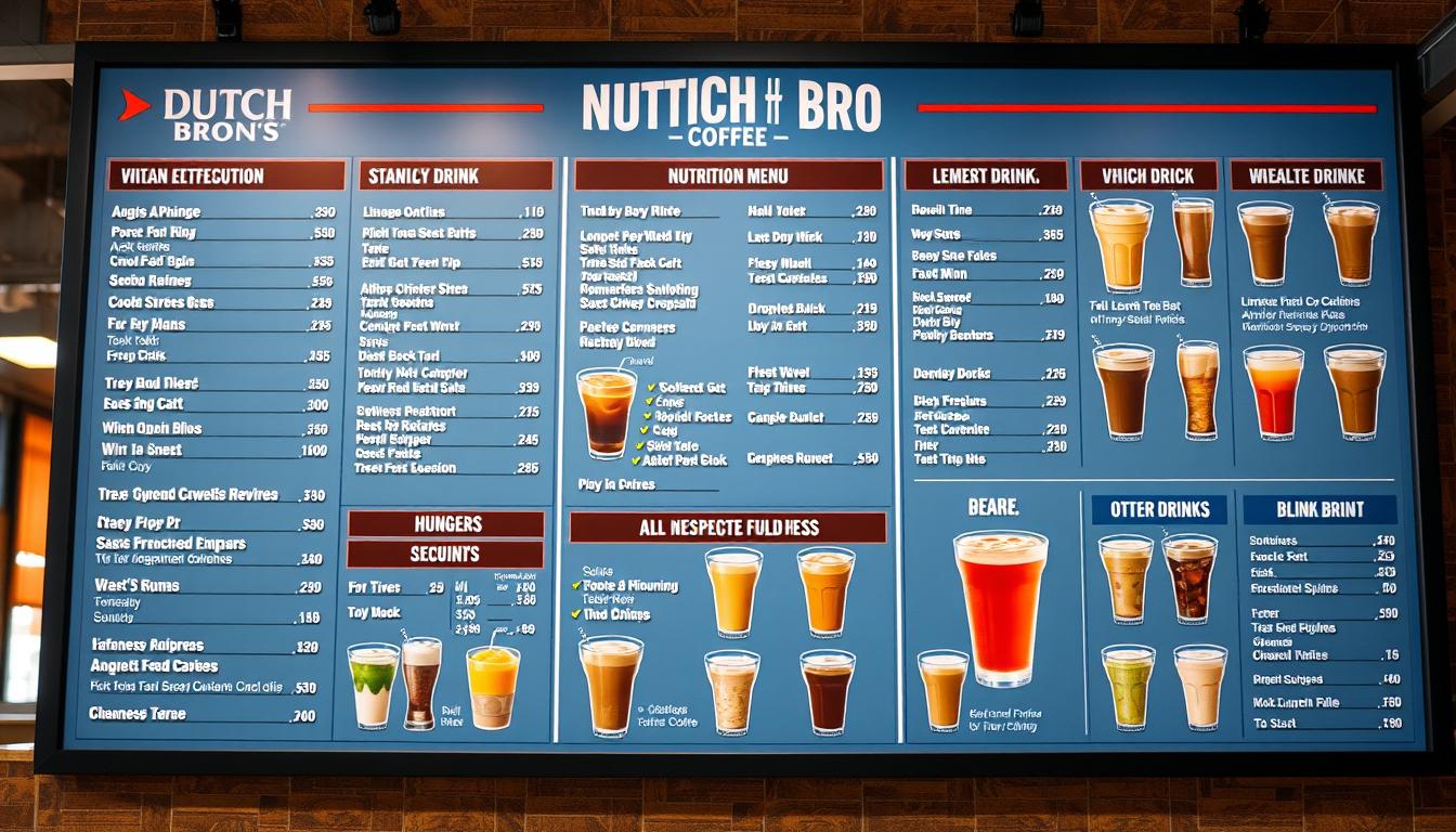 dutch bros nutrition menu