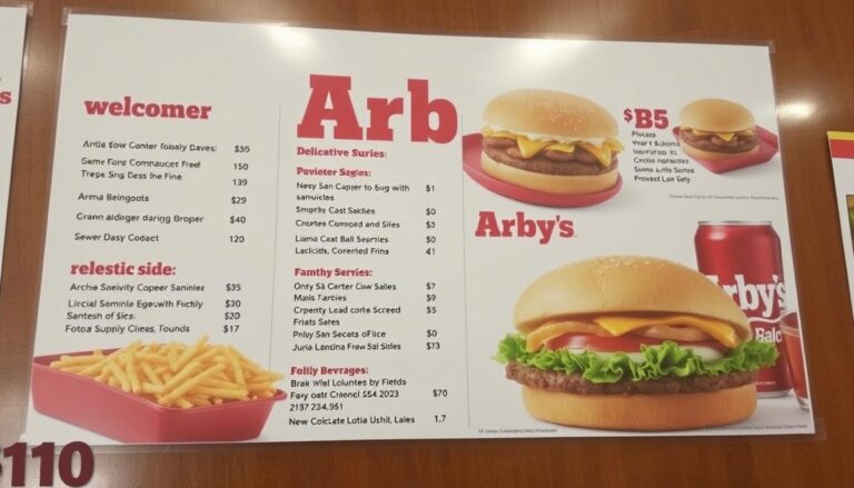 Arby’s Walhalla SC Menu Prices